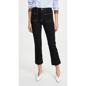 KHAITE Raquel Cropped Stitched Jeans Size 26